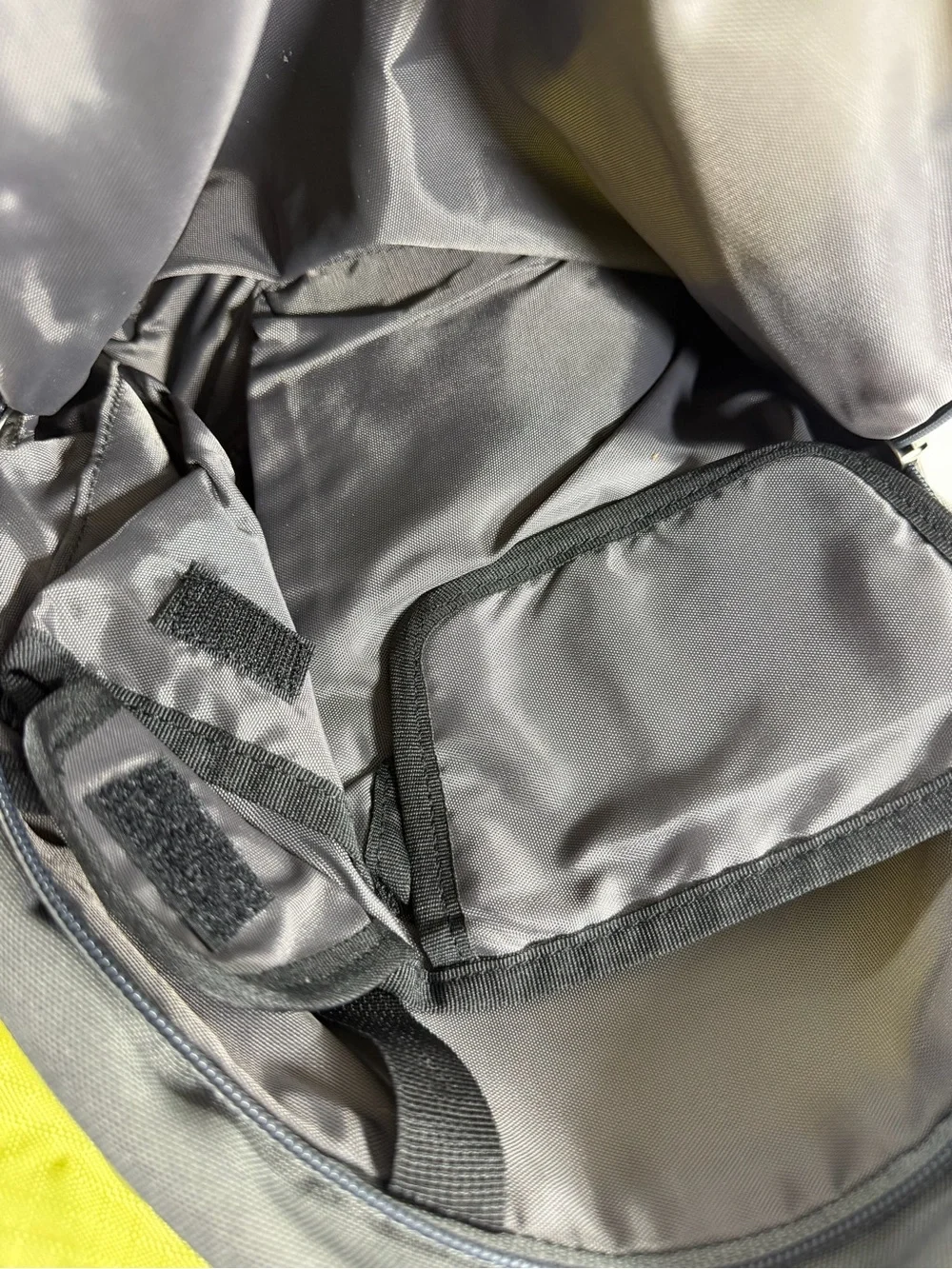 Trans by JanSport Y2K Lime Green Gray Colorblock Backpack School Hiking Daypack